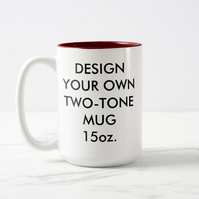 2 Couleurs La coutume a personnalisé la grande tasse 15oz à (Gauche)
