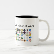 La crypto tasse de café de mineur