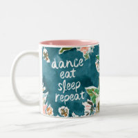 La DANSE MANGENT la tasse assez florale colorée de