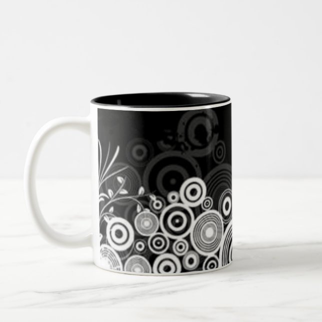 2 Couleurs La grunge entoure la tasse (Gauche)