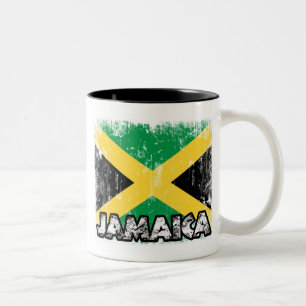 2 Couleurs La Jamaïque - tasse affligée de drapeau