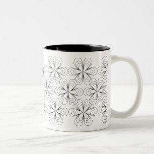 2 Couleurs La larme fleurit tasse dans la course noire
