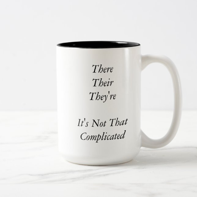 2 Couleurs Là, leur, ils sont tasse (Droit)