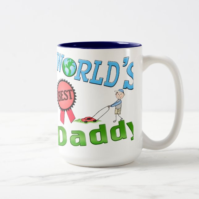 2 Couleurs La meilleure tasse de fête des pères de papa (Droit)