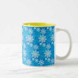 2 Couleurs La neige s'écaille tasse de Noël