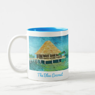2 Couleurs La noix de coco bleue - Bocas Del tasse de Toro,