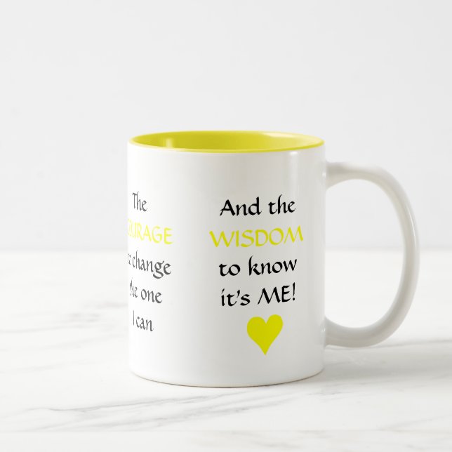 2 Couleurs La NOUVELLE prière de sérénité - tasse (Droit)