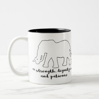 2 Couleurs La patience animale de la tasse | d'éléphant