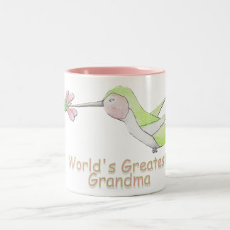 2 Couleurs La plus grande tasse de colibri de la grand-maman