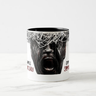 2 Couleurs La rage est folie - arrêtez la tasse de folie