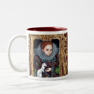 2 Couleurs La Reine Elizabeth et une tasse de hermine