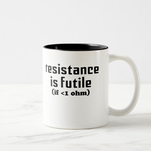 2 Couleurs La résistance est tasse de café futile (Droit)