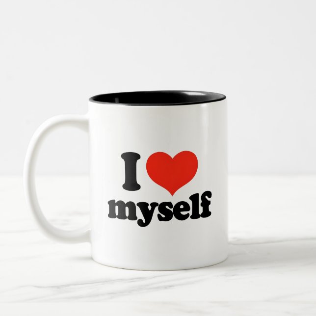 2 Couleurs La tasse à café dit "Je m'aime" (Gauche)