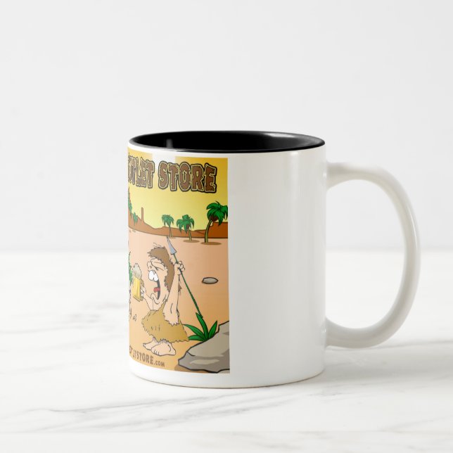 2 Couleurs La tasse de café de caverne d'homme (Droit)