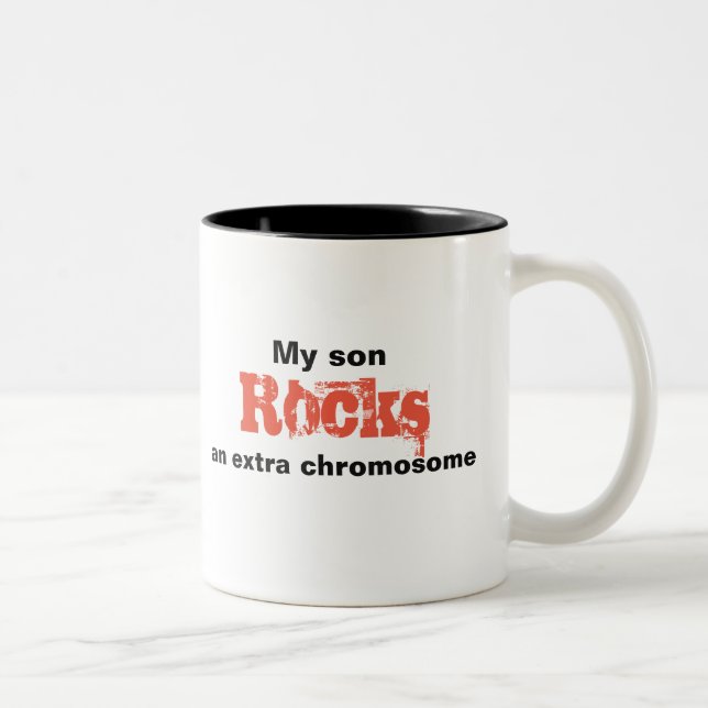 2 Couleurs La tasse de café "mon fils bascule un chromosome (Droit)