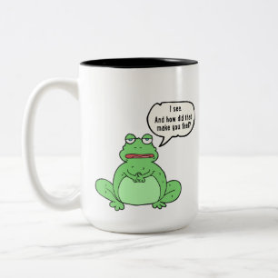 2 Couleurs La tasse de grenouille de thérapie veut savoir