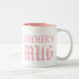 2 Couleurs La tasse de l'enseignant Cute rose Humour amusan
