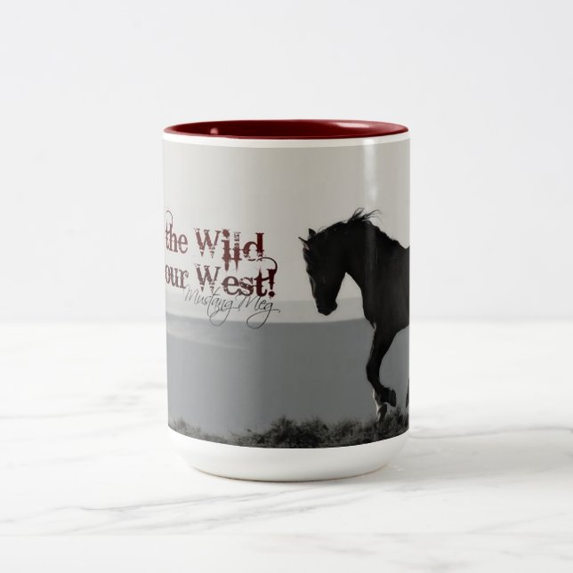 2 Couleurs La tasse de MustangWILD "maintiennent le sauvage (Centre)