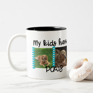 2 Couleurs La tasse de photo d'animal familier mes enfants