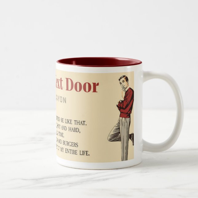 2 Couleurs La tasse de porte à côté de garçon (Droit)