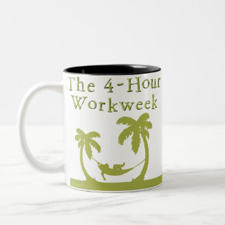 2 Couleurs La tasse de quatre heures de semaine de travail