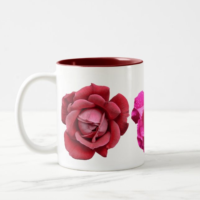 2 Couleurs La tasse de rose (Gauche)