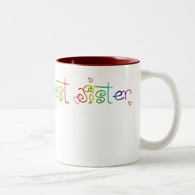 2 Couleurs La tasse de soeur la plus mignonne (Droit)
