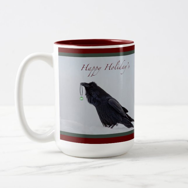 2 Couleurs La tasse des vacances heureuses de Raven (Gauche)
