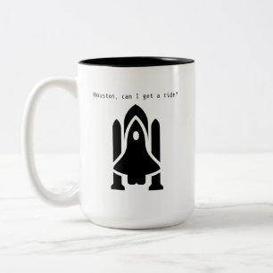 2 Couleurs La tasse nerd libre de l'espace de gluten