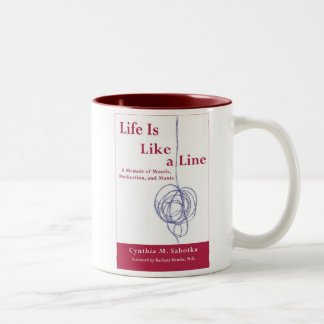 2 Couleurs La vie est comme une ligne tasse bipolaire