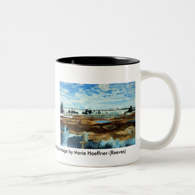 2 Couleurs Lac Yellowstone dans la tasse d'hiver (Droit)