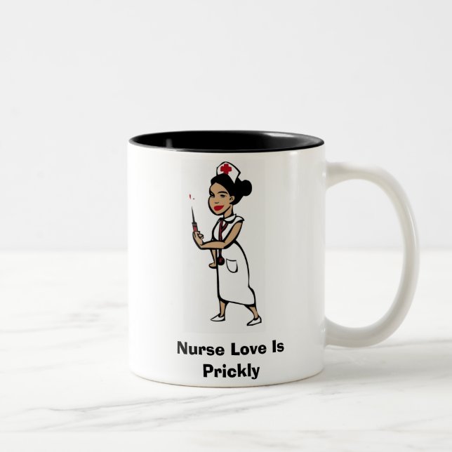 2 Couleurs L'amour d'infirmière est tasse de café épineuse (Droit)