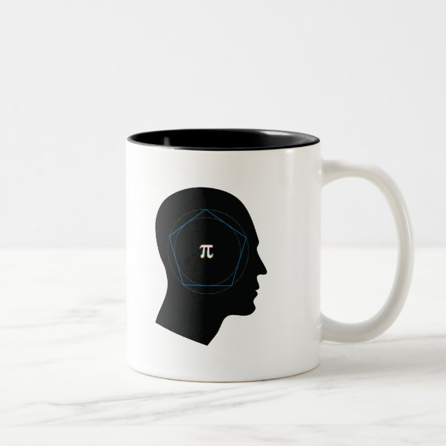 2 Couleurs L'approximation d'Archimède de pi - tasse (Droit)