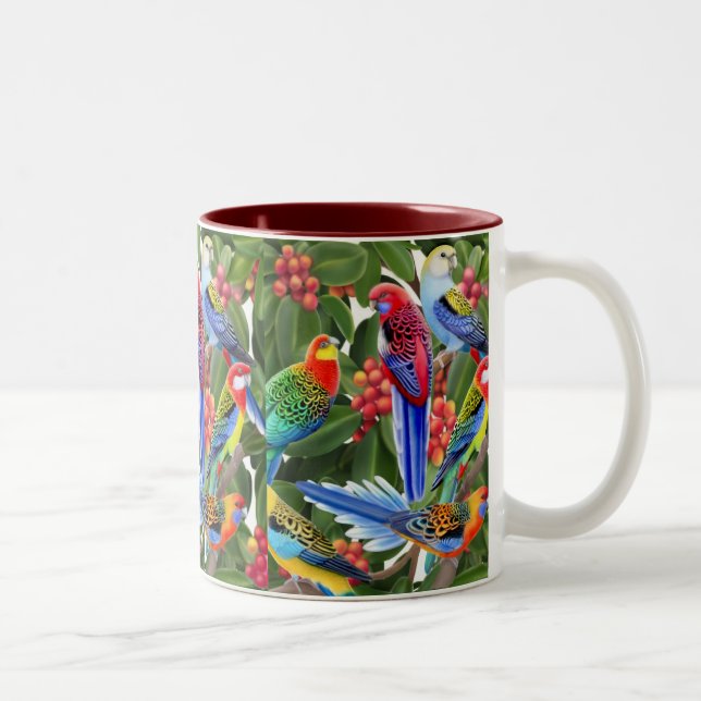 2 Couleurs L'Australien Rosella Parrots la tasse (Droit)