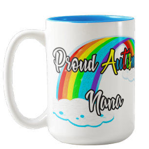 2 Couleurs L'autisme avec amour : Tasse de café Proud Nana
