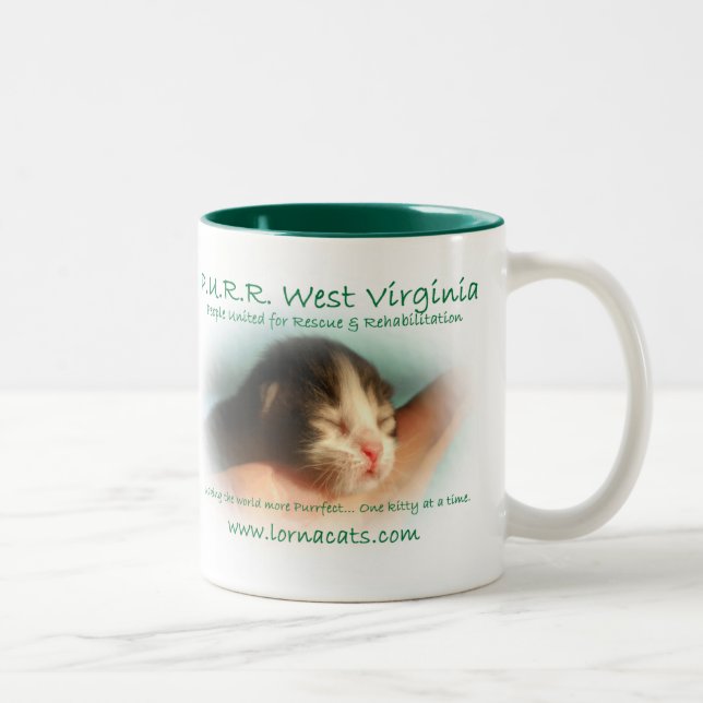 2 Couleurs Le bébé de RONRONNEMENT/adoptent MEEE ! Tasse (Droit)