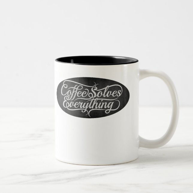 2 Couleurs Le café résout tout tasse (Droit)