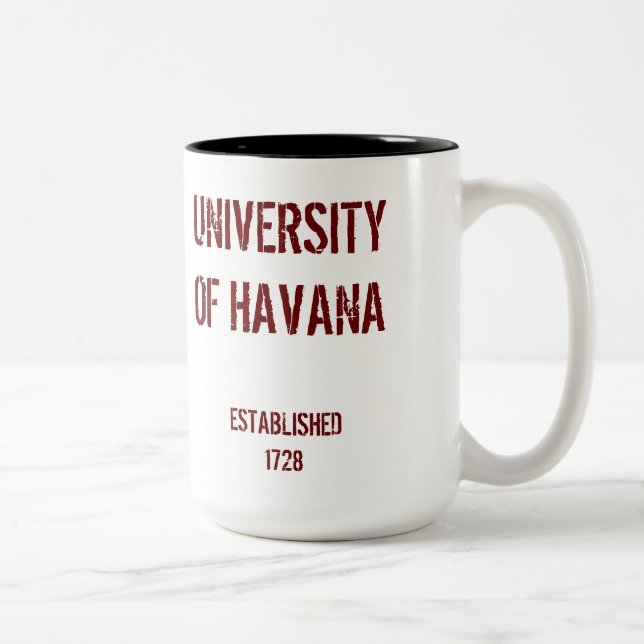 2 Couleurs Le Cuba University* de la tasse de La Havane (Droit)