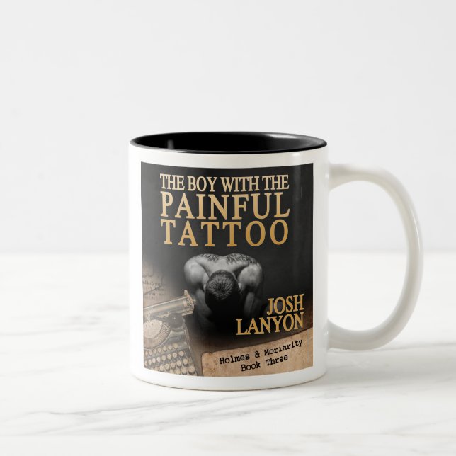 2 Couleurs Le garçon avec la tasse douloureuse de tatouage (Droit)