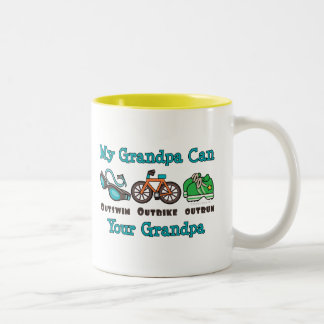 2 Couleurs Le grand-papa Outswim la tasse de triathlon