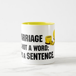 2 Couleurs Le mariage n'est pas une tasse de mot