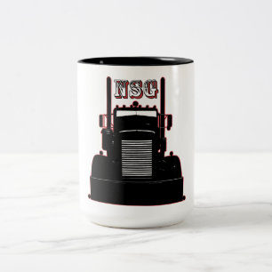 2 Couleurs Le nez d'aiguille de Peterbilt éditent la tasse #