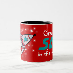 2 Couleurs "Le plus grand FILS de l'univers" tasse turquoise