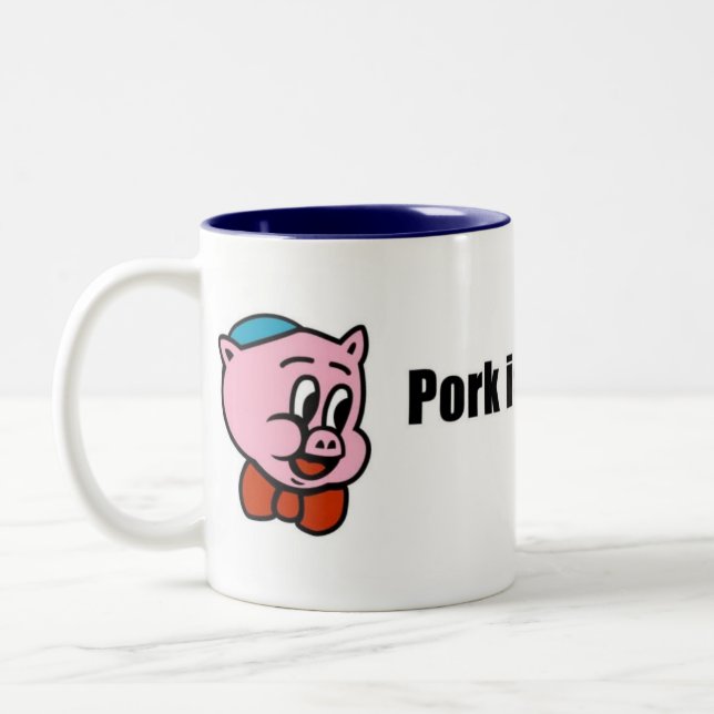 2 Couleurs Le porc est tasse cachère de 2-Ton (Gauche)