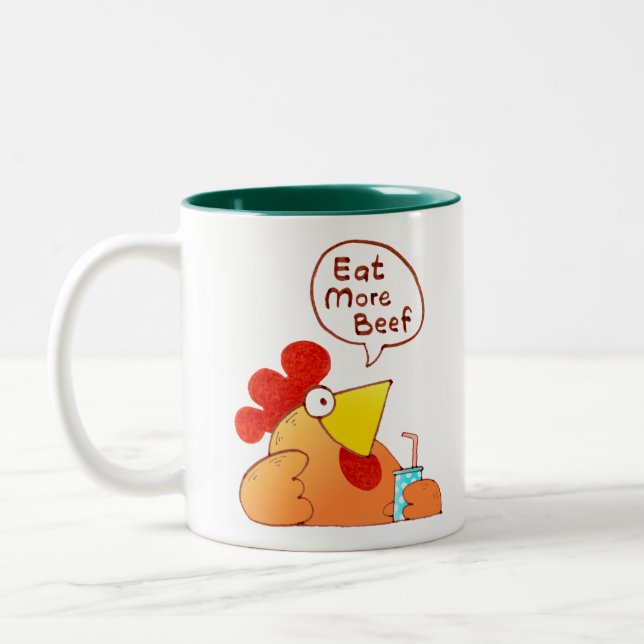 2 Couleurs Le poulet de la tasse | de poulet de bande (Gauche)