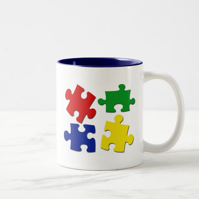 2 Couleurs Le puzzle rapièce la tasse (Droit)