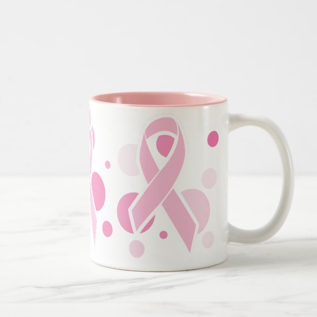 2 Couleurs Le rose pointille la tasse de café (Droit)