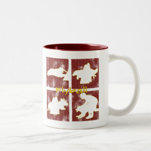 2 Couleurs Le rouge enferme dans une boîte la tasse de