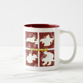 2 Couleurs Le rouge enferme dans une boîte la tasse de