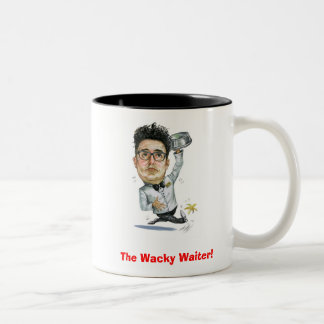 2 Couleurs Le serveur farfelu ! … Tasse de Joe de caricature